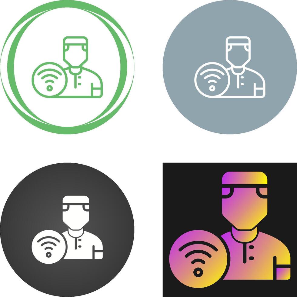 Wifi User Vector Icon