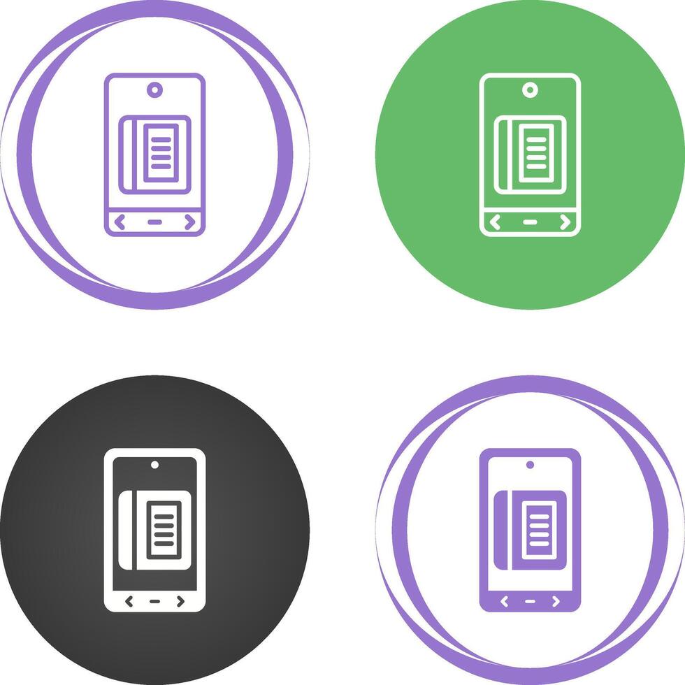 E Book Vector Icon