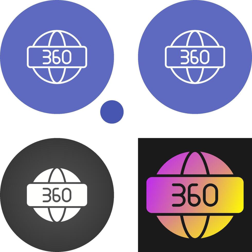 360 Degrees Vector Icon