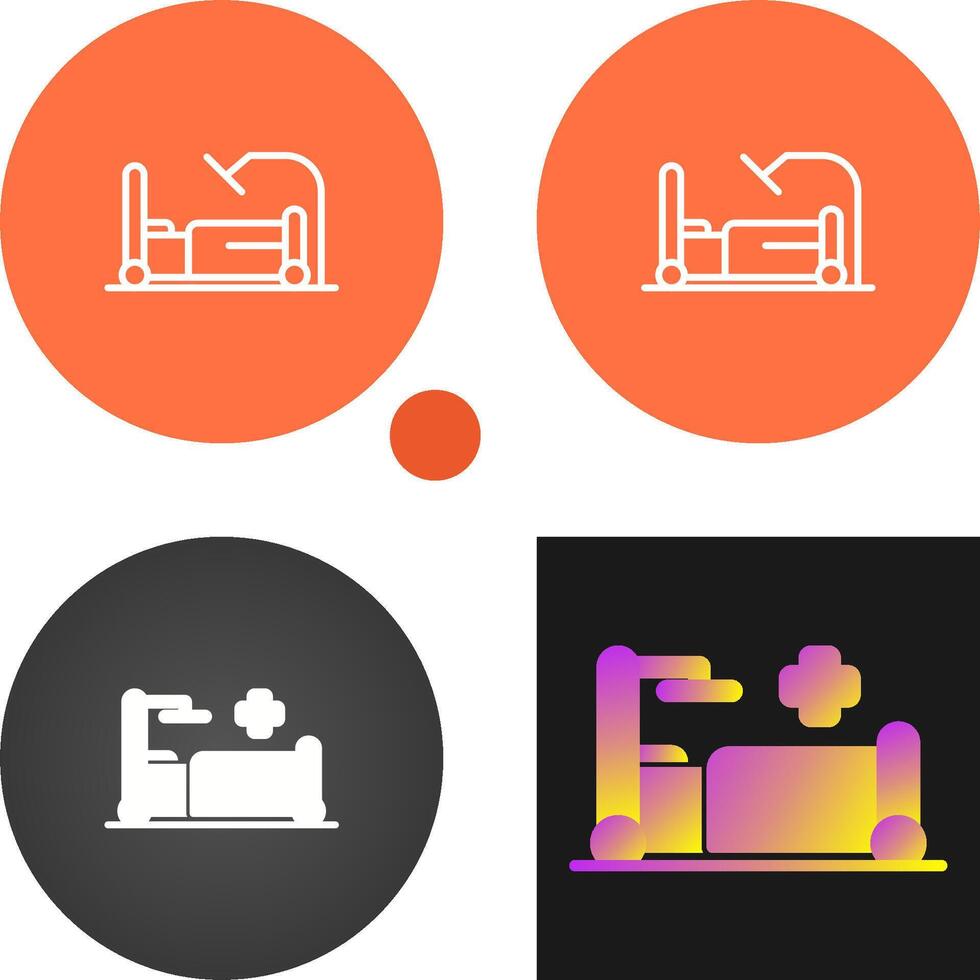 icono de vector de cama