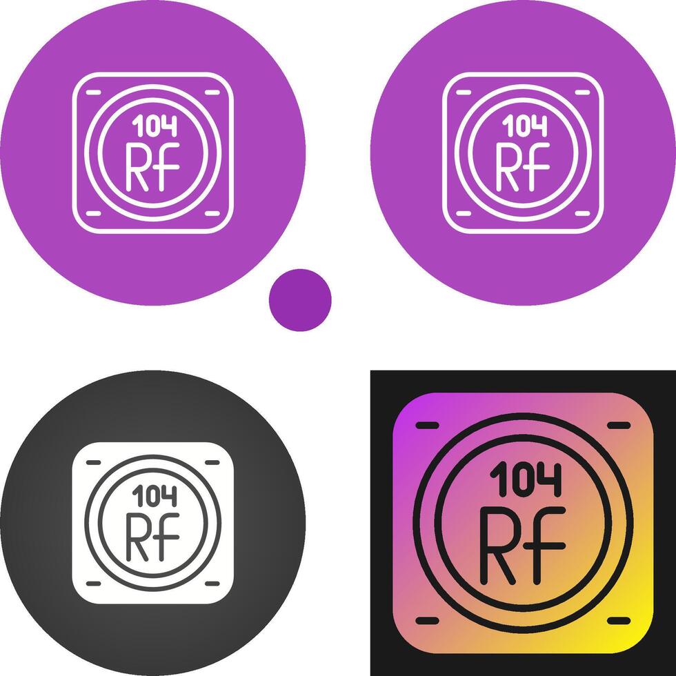 rutherfordio vector icono