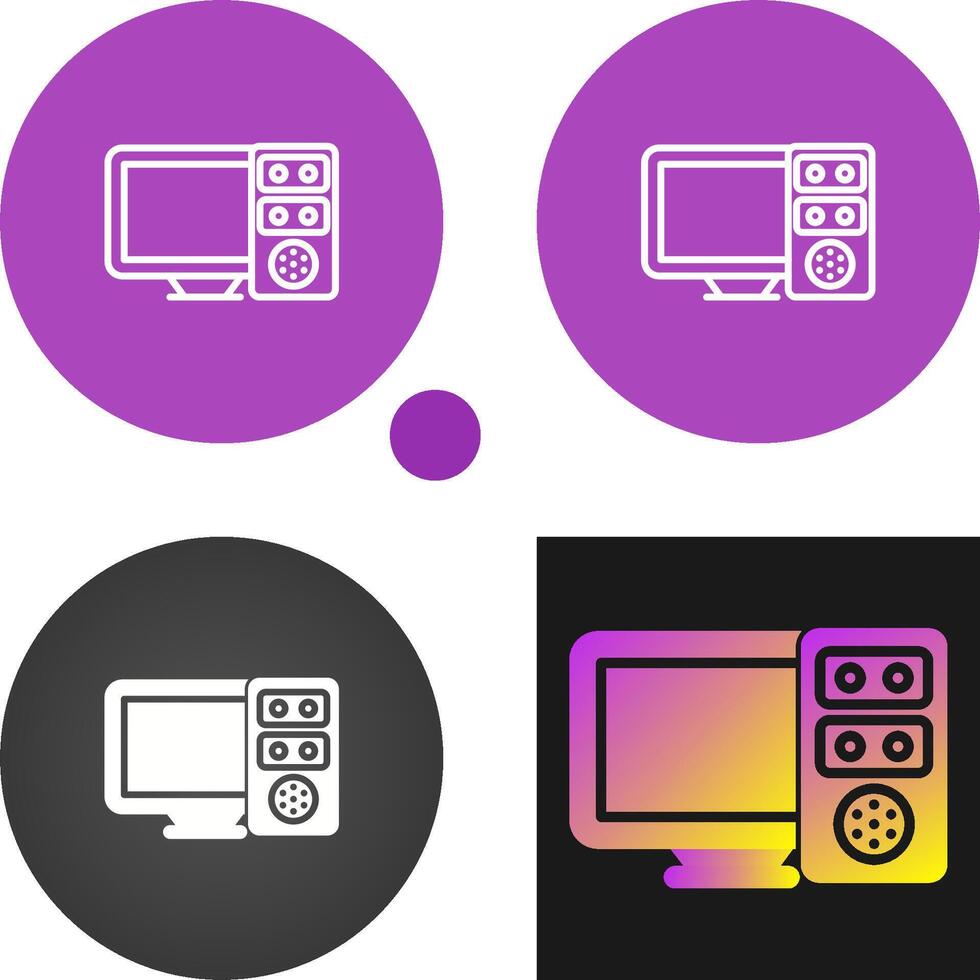 Pc Tower Vector Icon