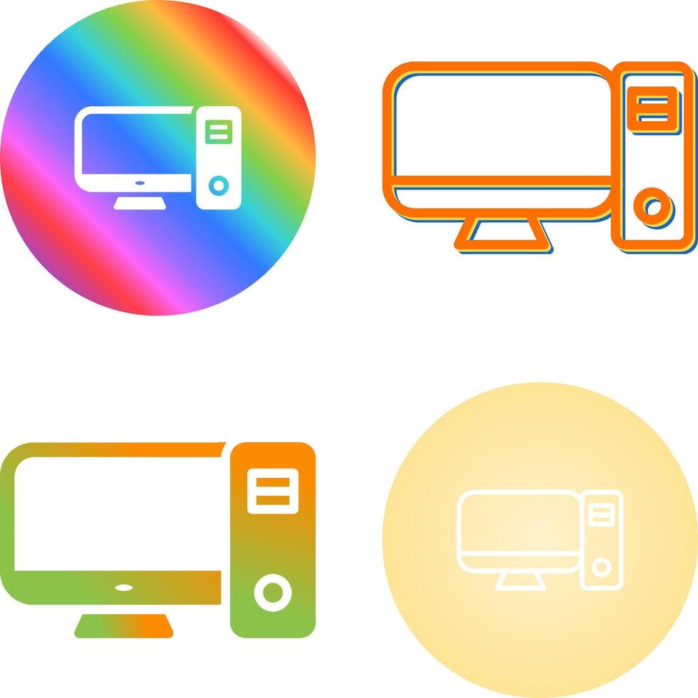 Desktop Computer Vector Icon