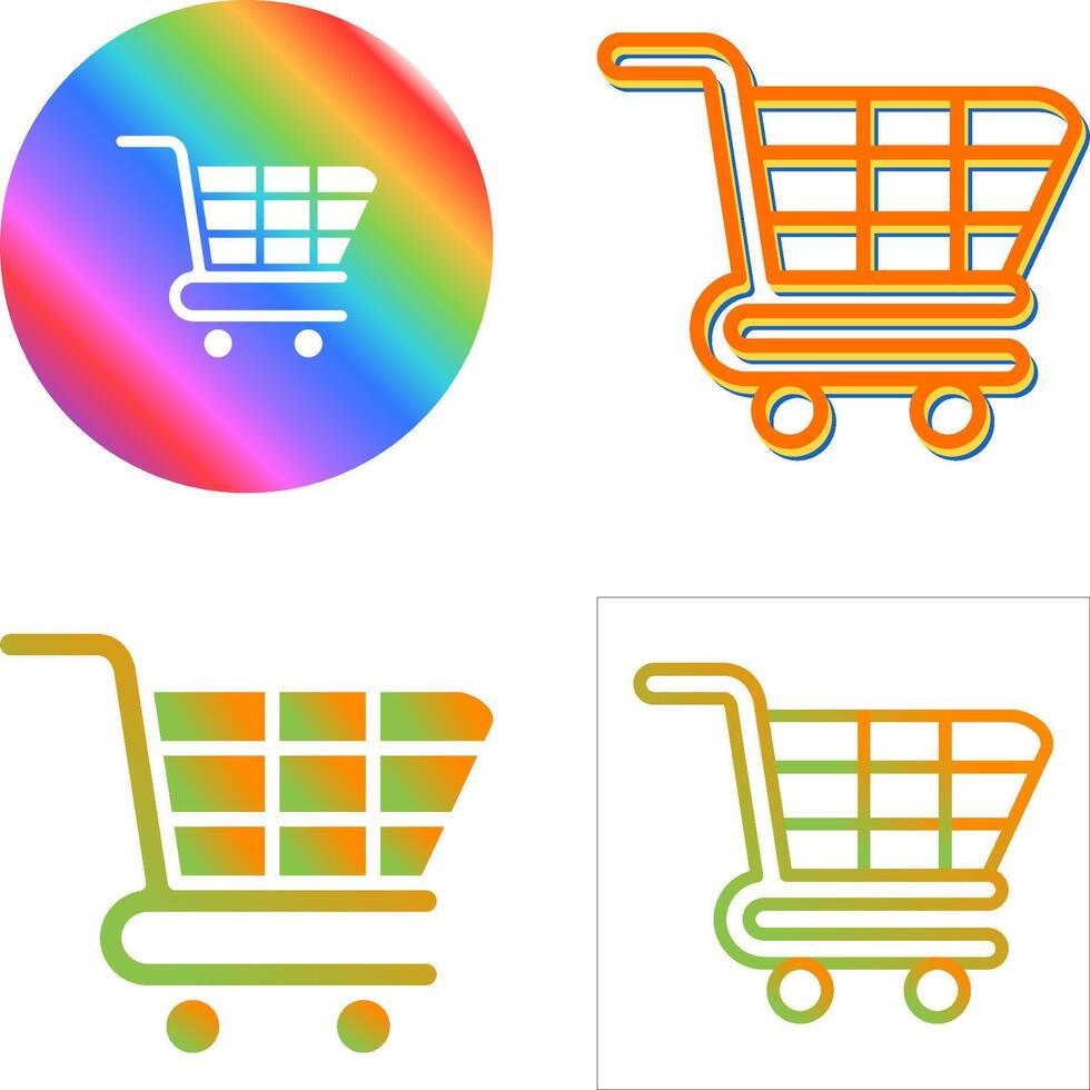 icono de vector de carrito de compras