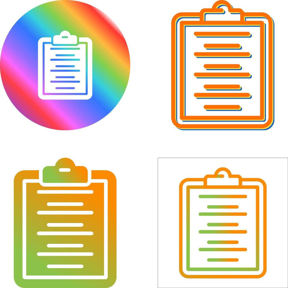 Writing Pad Vector Icon