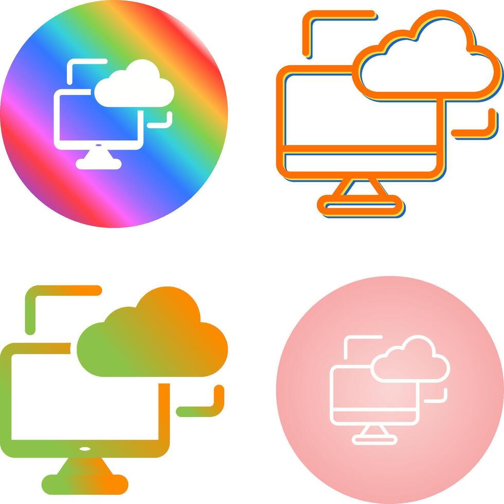 Cloud Monitoring Vector Icon