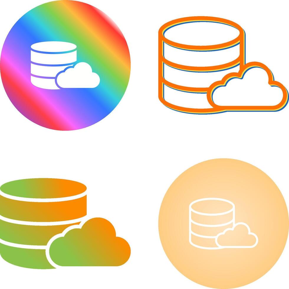Cloud Database Vector Icon