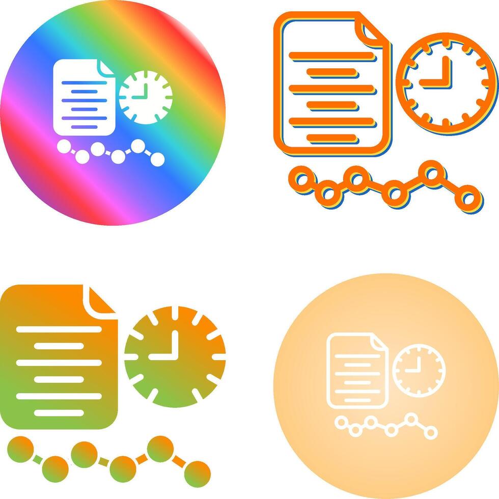 Time Series Analysis Vector Icon