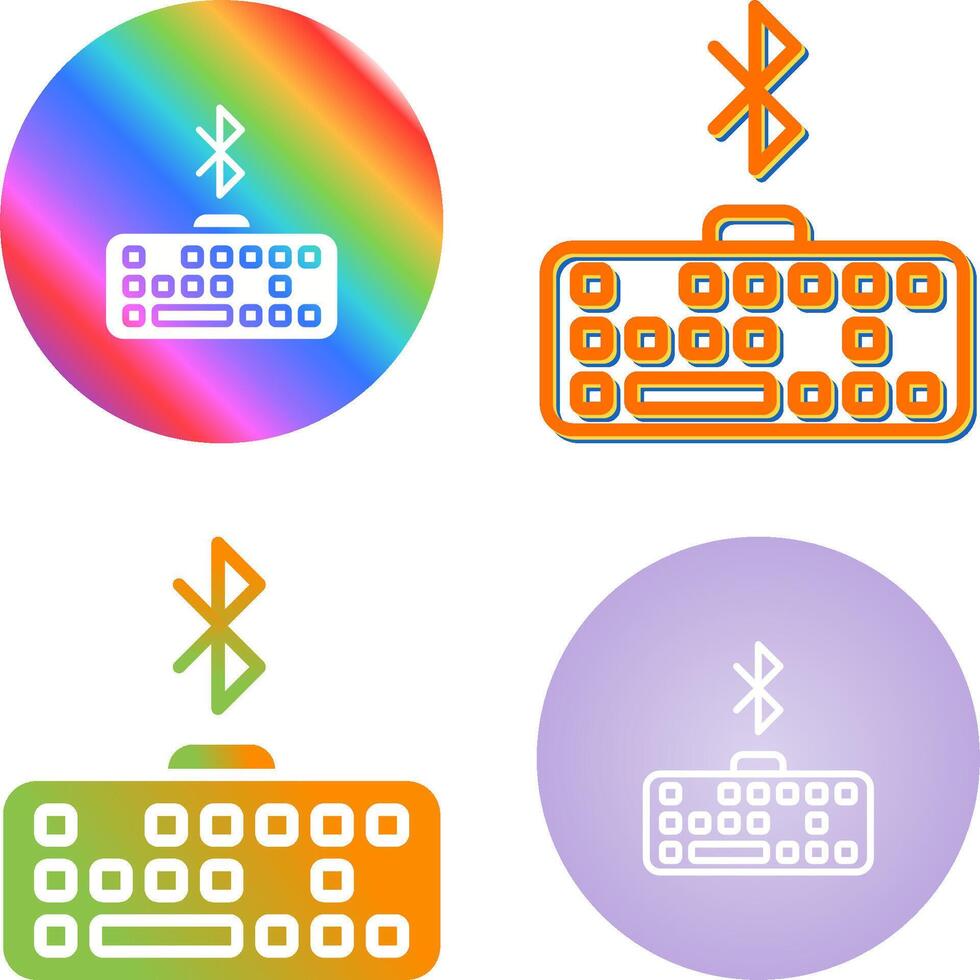 Bluetooth Keyboard Vector Icon