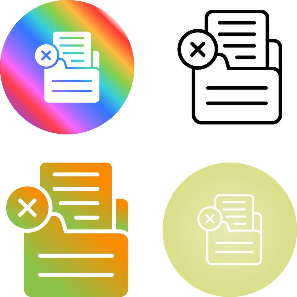 Document Rejected Vector Icon