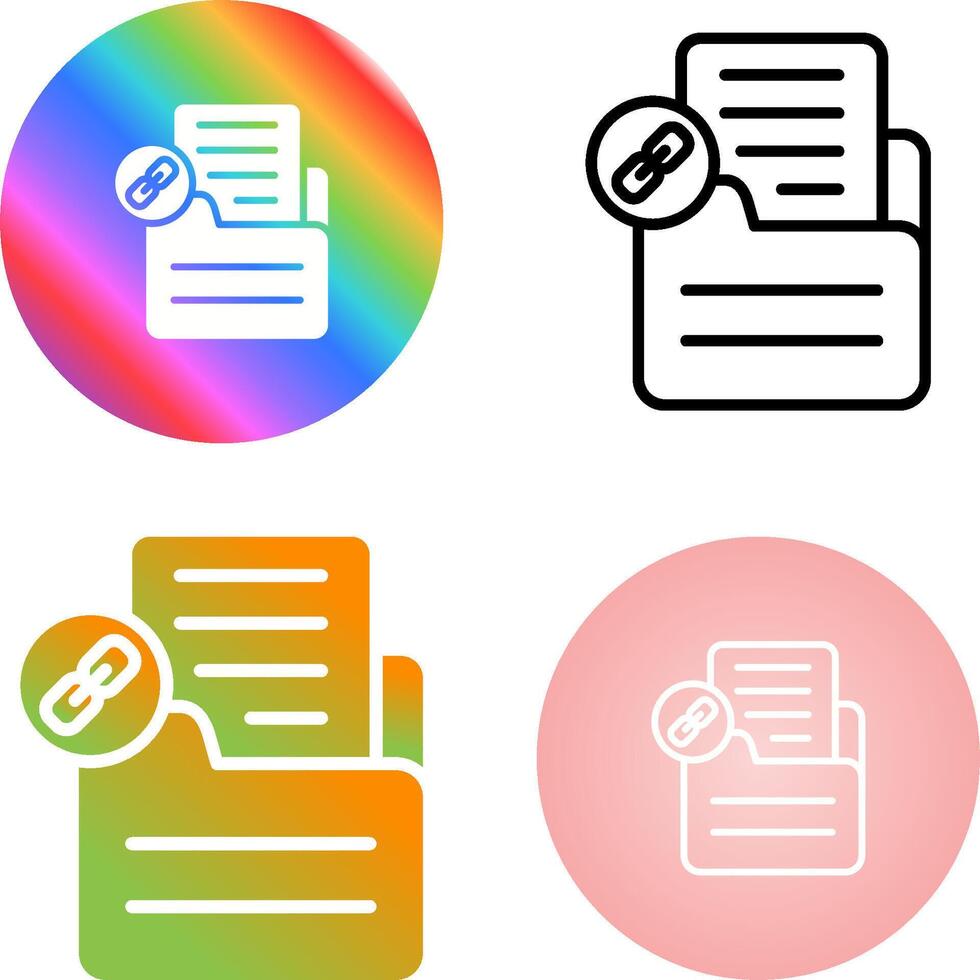 Document Link Vector Icon