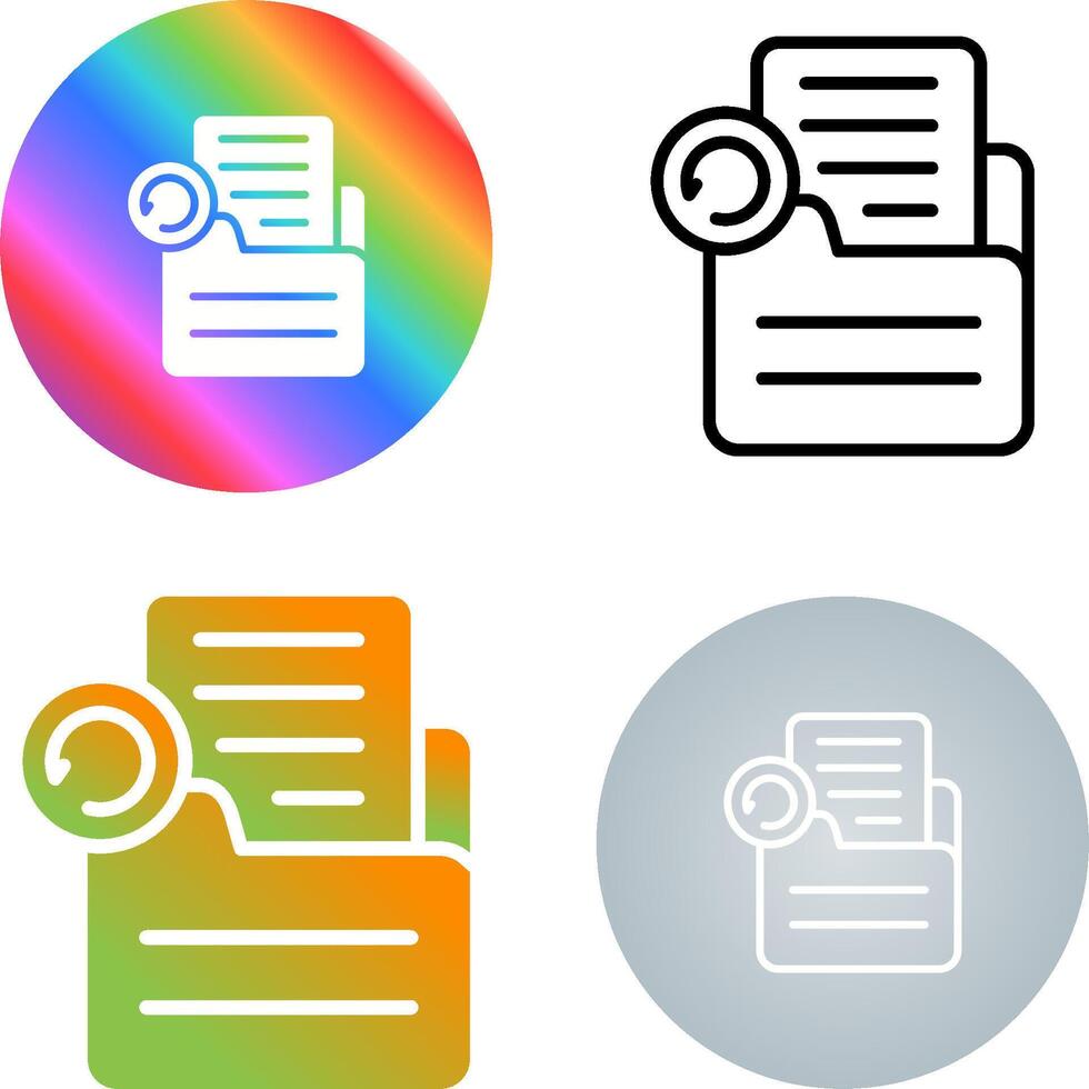 Document Undo Vector Icon