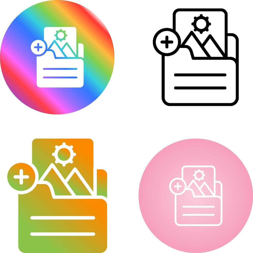 Document Insert Image Vector Icon