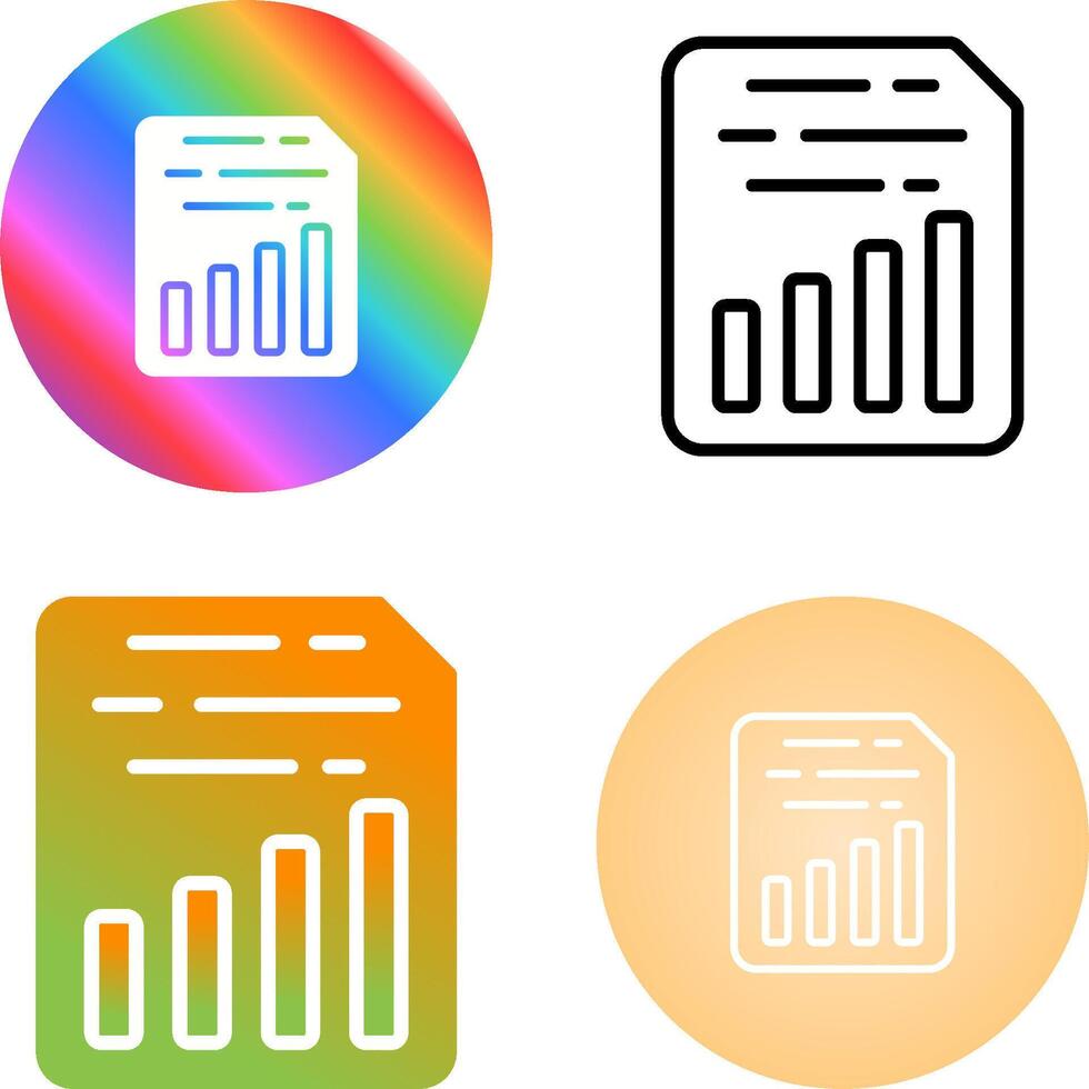 Document Insert Chart Vector Icon