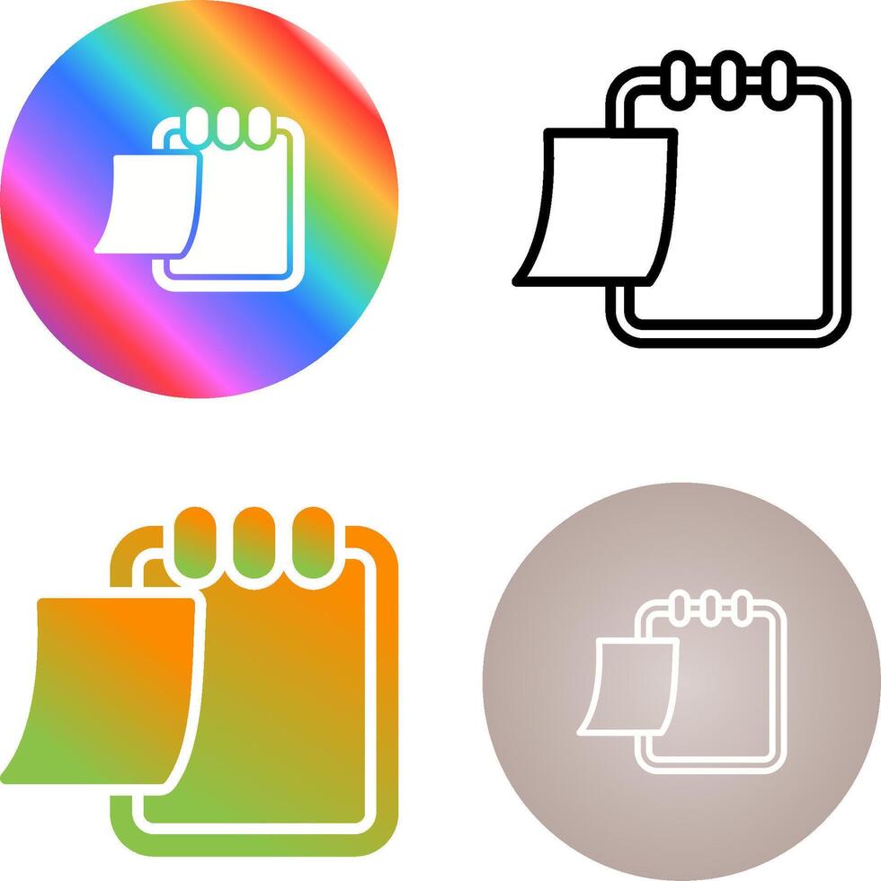 Writing pad Vector Icon