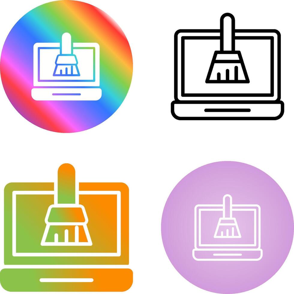 Disk Cleanup Vector Icon