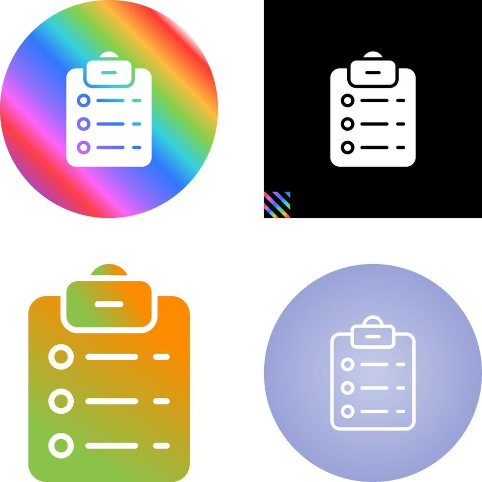 List Check Vector Icon