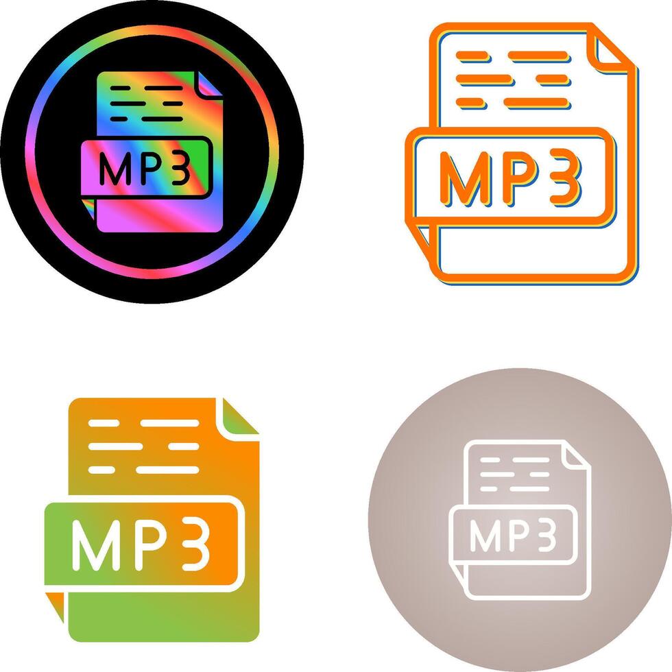 icono de vector de mp3