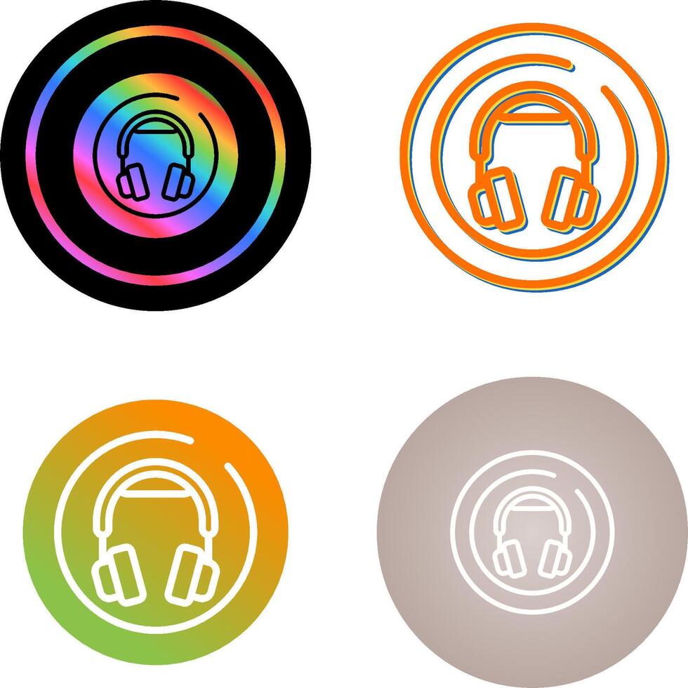 Headphones Circle Vector Icon