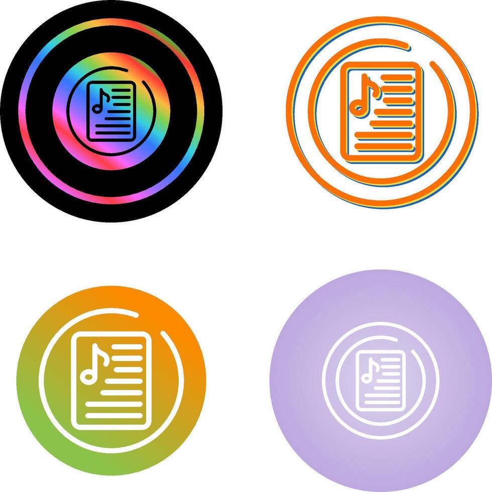 Music Playlist Circle Vector Icon