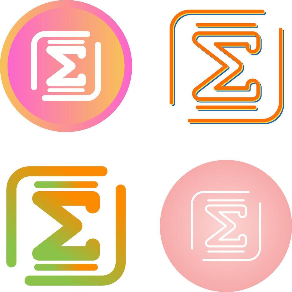 Summation Vector Icon