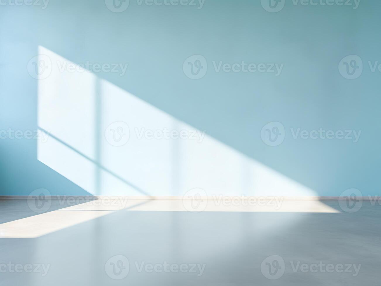 AI generated Interior of empty room with light from window. 3D rendering photo