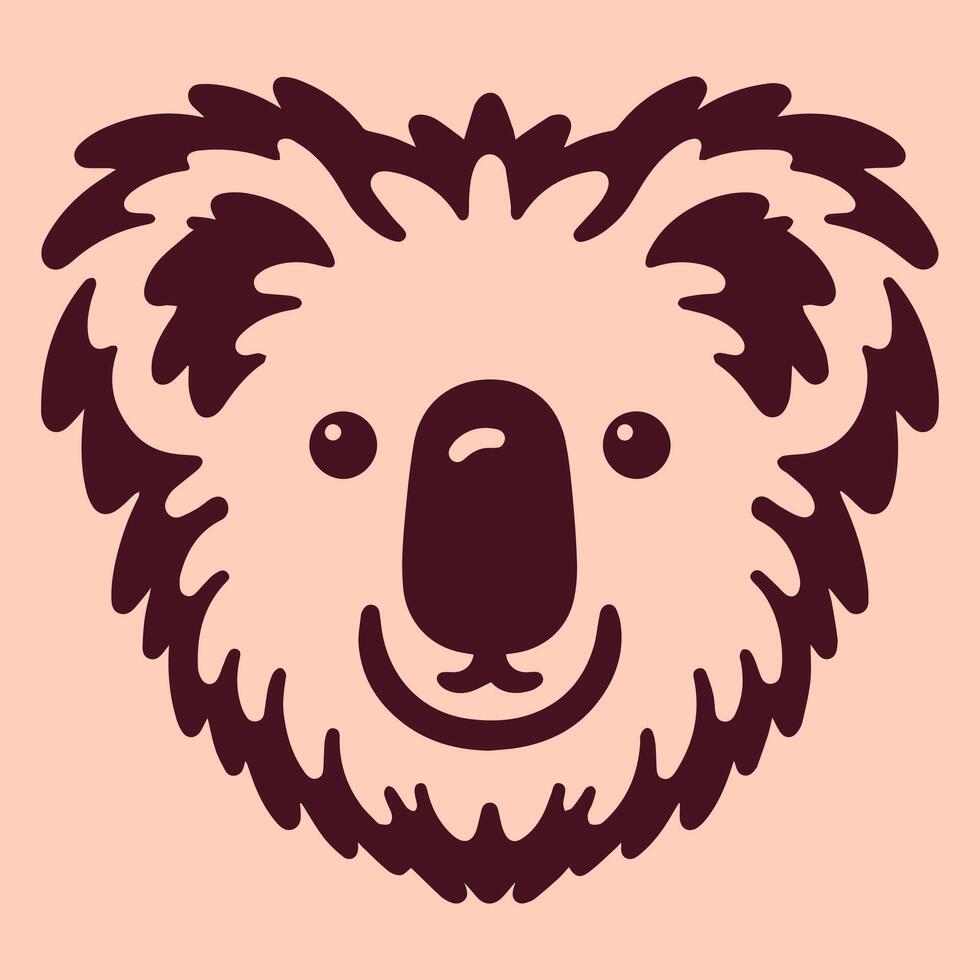 Illustration vector graphic of koala head design. Perfect for logo design.