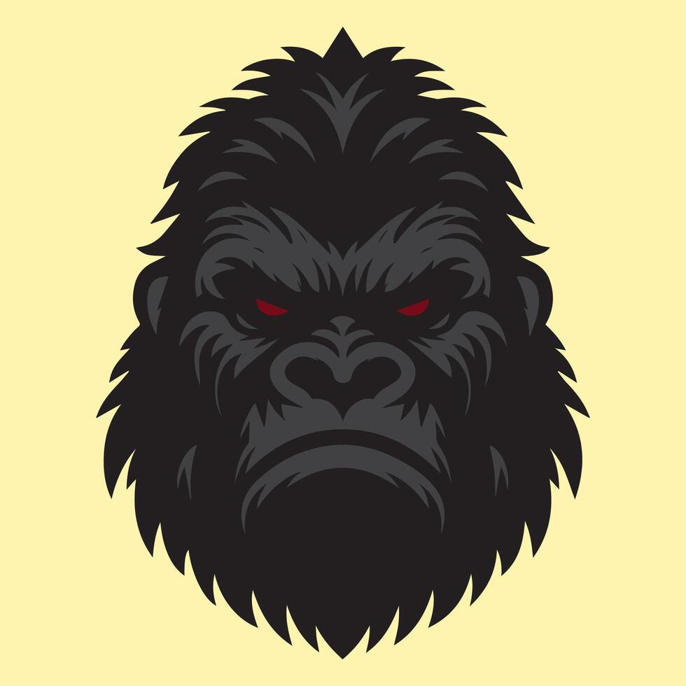 Illustration vector graphic of gorilla head design. Perfect for logo design.