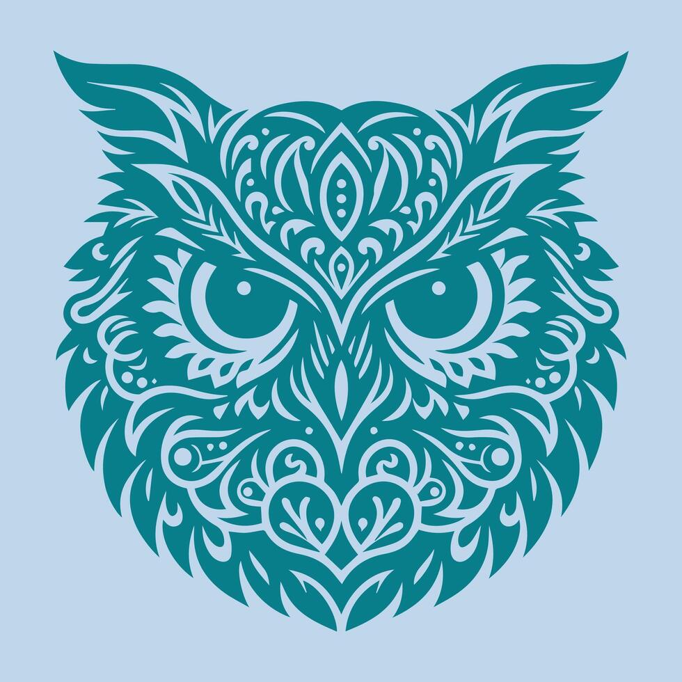 Illustration vector graphic of simple owl pattern design. Perfect for education company logo design.
