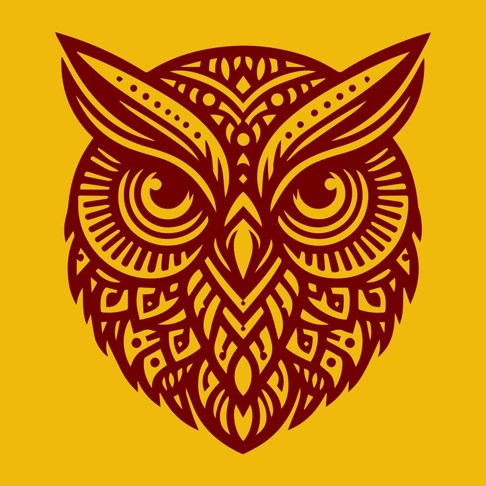 Illustration vector graphic of simple owl pattern design. Perfect for education company logo design.