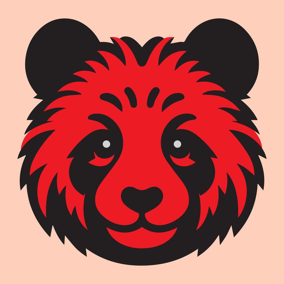 ilustración vector gráfico de rojo panda cabeza diseño. Perfecto para creativo empresa logo diseño.