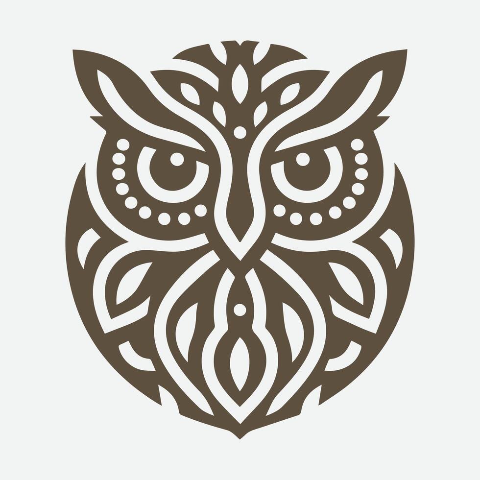 Illustration vector graphic of simple owl pattern design. Perfect for security company logo design.