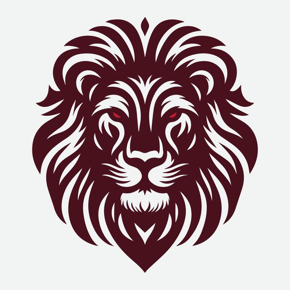 Illustration vector graphic of lion head pattern design. Perfect for logo design.