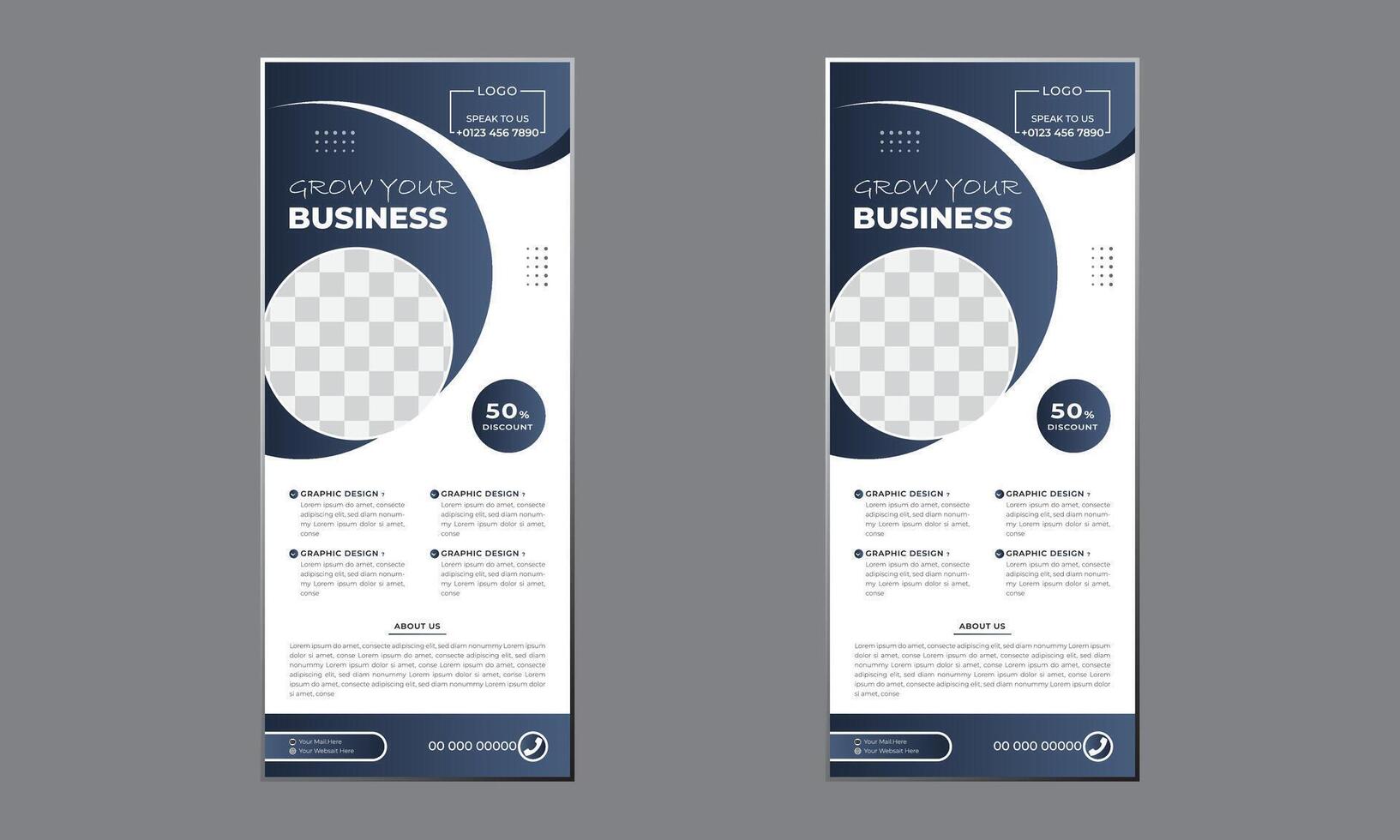 Modern Corporate Business Roll-Up Banner Design Template vector