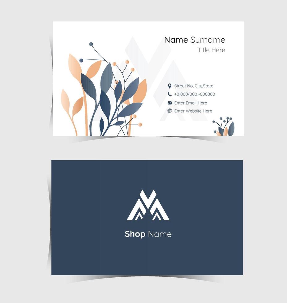 Modern creative simple clean business card or visiting card design template vector