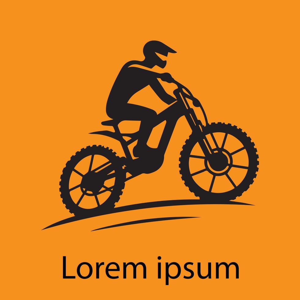 Rider logo or Bike logo for business and artwork vector