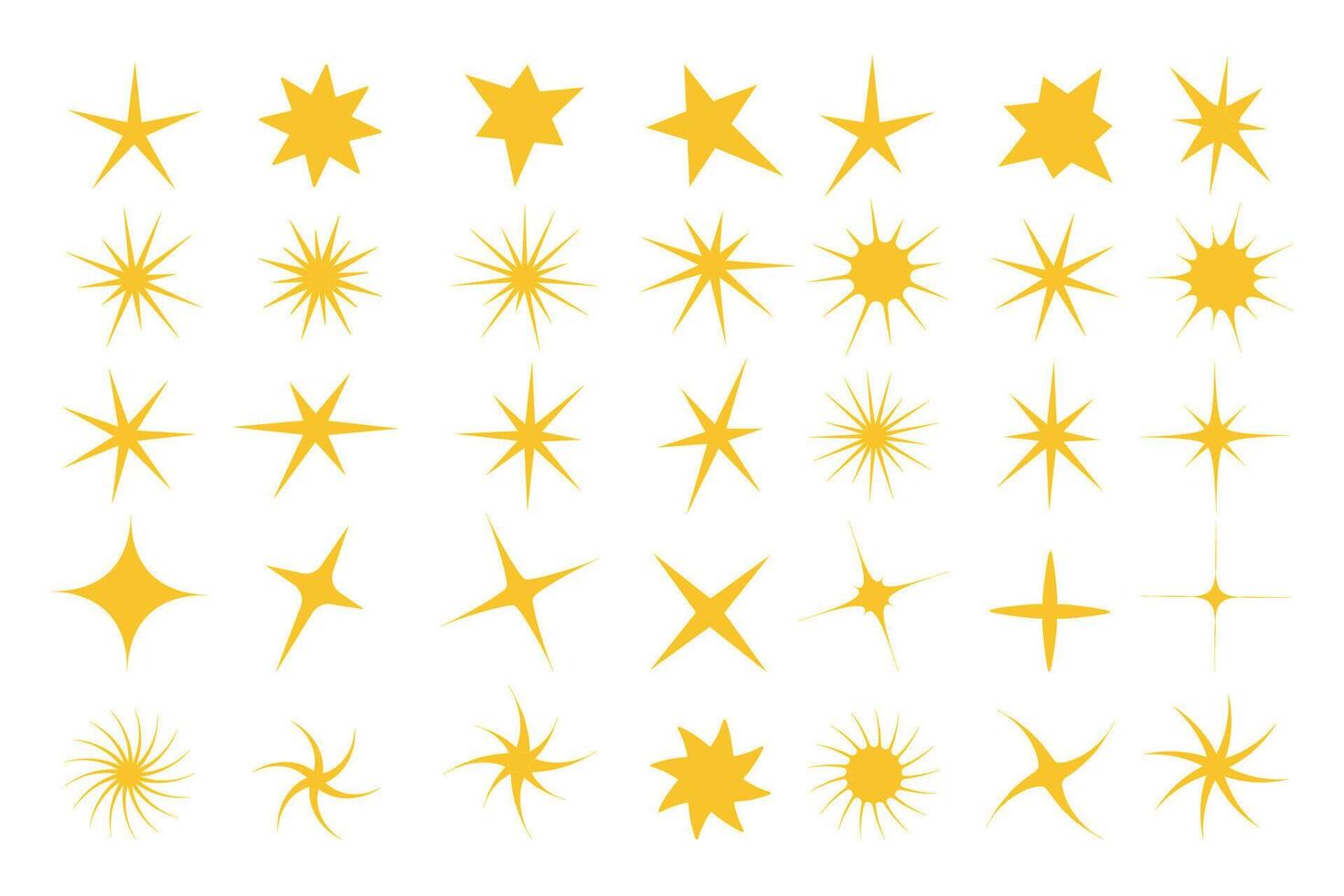 centelleo Navidad icono. centelleo estrella partículas, Brillantina destellos y magia brillar. moderno sencillo estrellas recopilación. aislado silueta vector conjunto