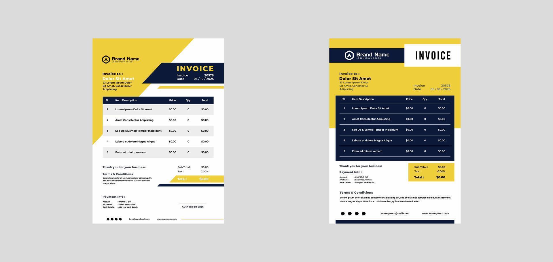 design invoice template business vector