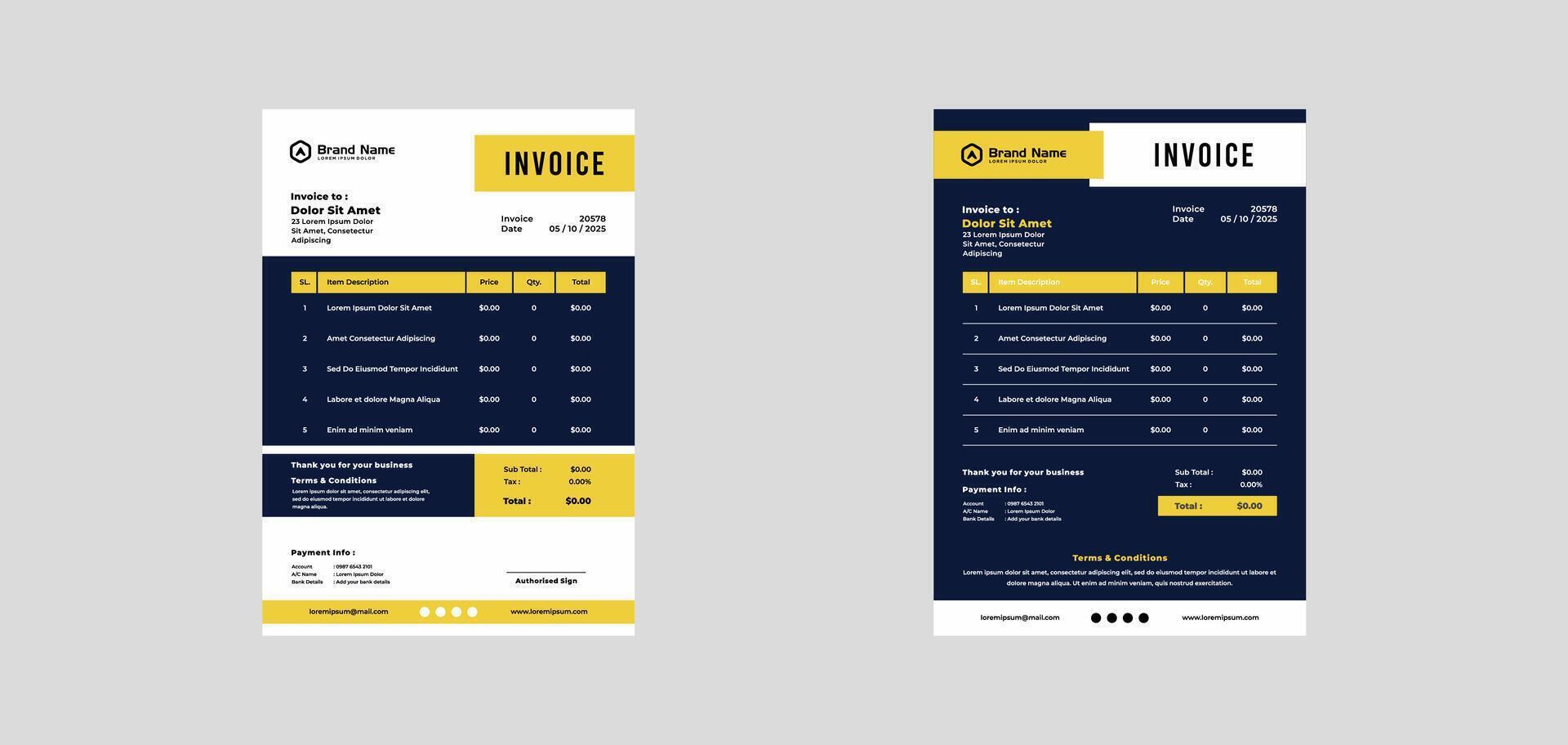 design invoice template business vector