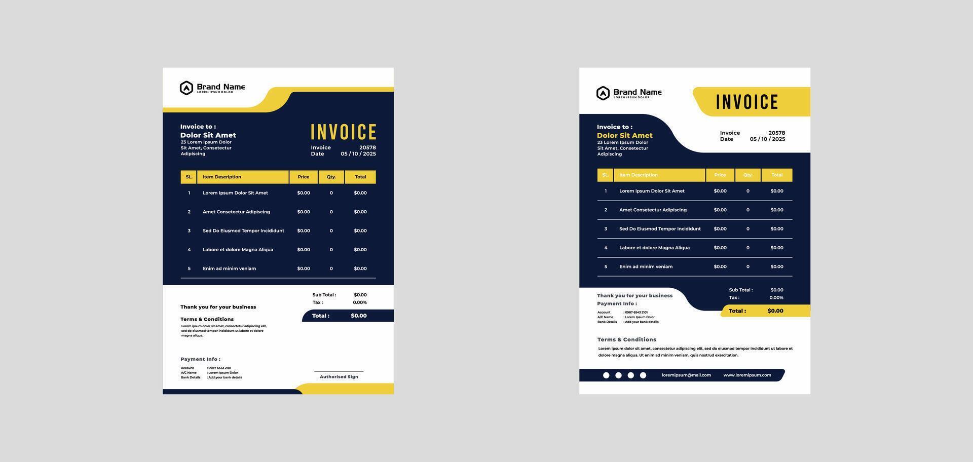 design invoice template business vector