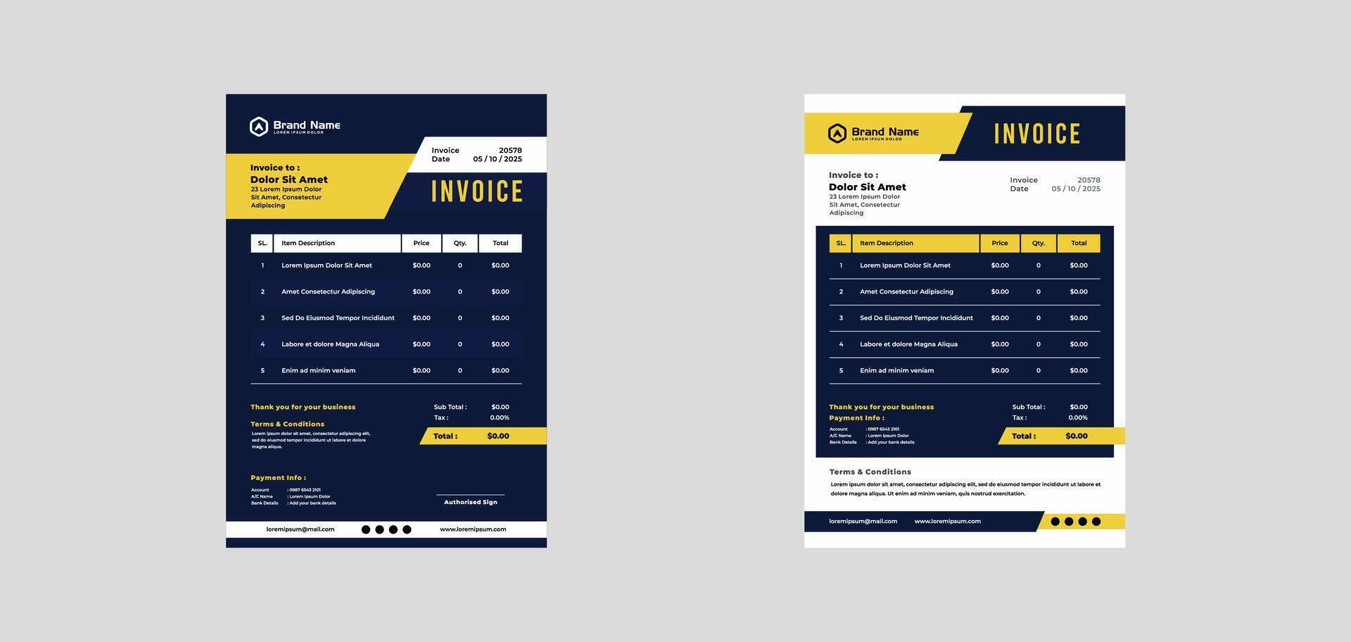 design invoice template business vector