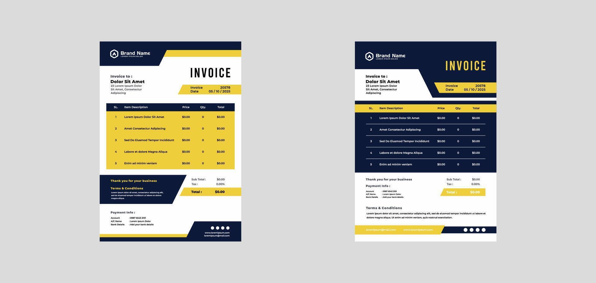 design invoice template business vector