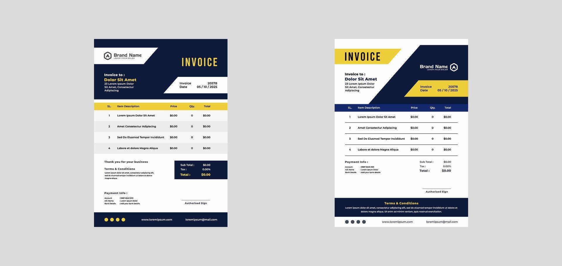 design invoice template business vector