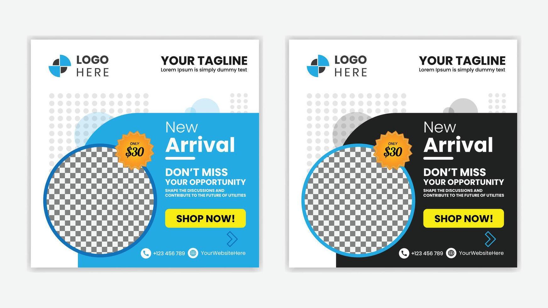 Unique Editable modern Social Media banner Template - Promotional web banner for social media vector