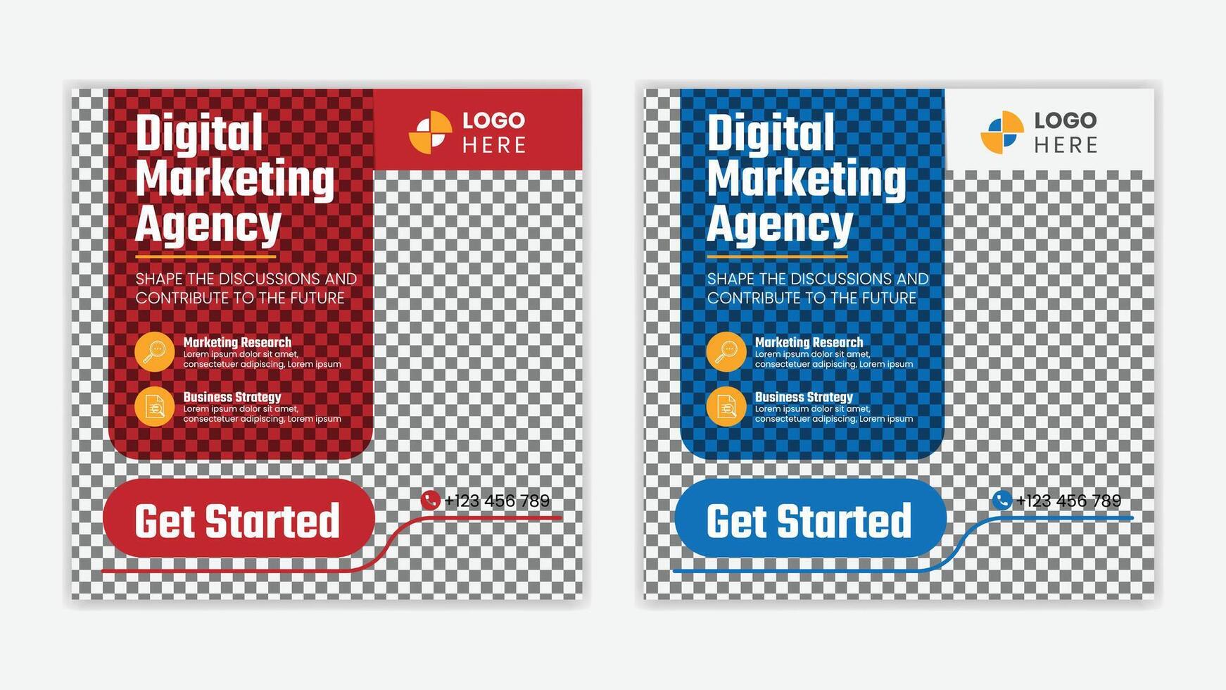 Unique Editable modern Social Media banner Template - Promotional web banner for social media vector