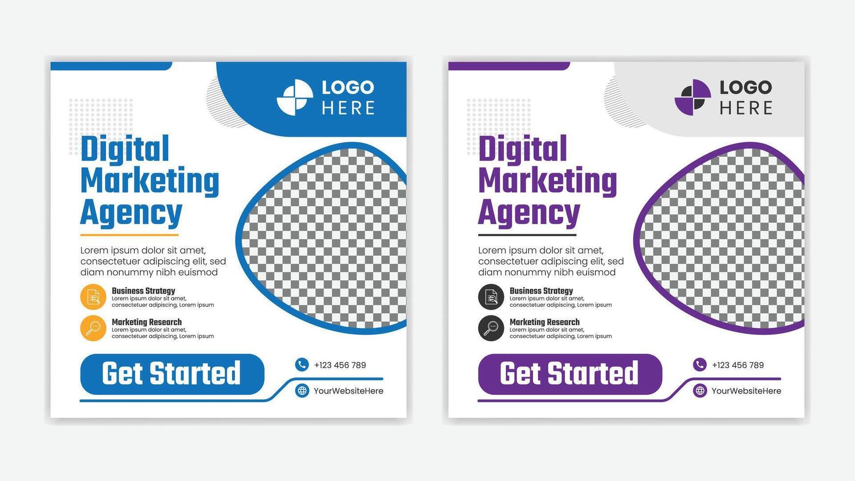 Unique Editable modern Social Media banner Template - Promotional web banner for social media vector