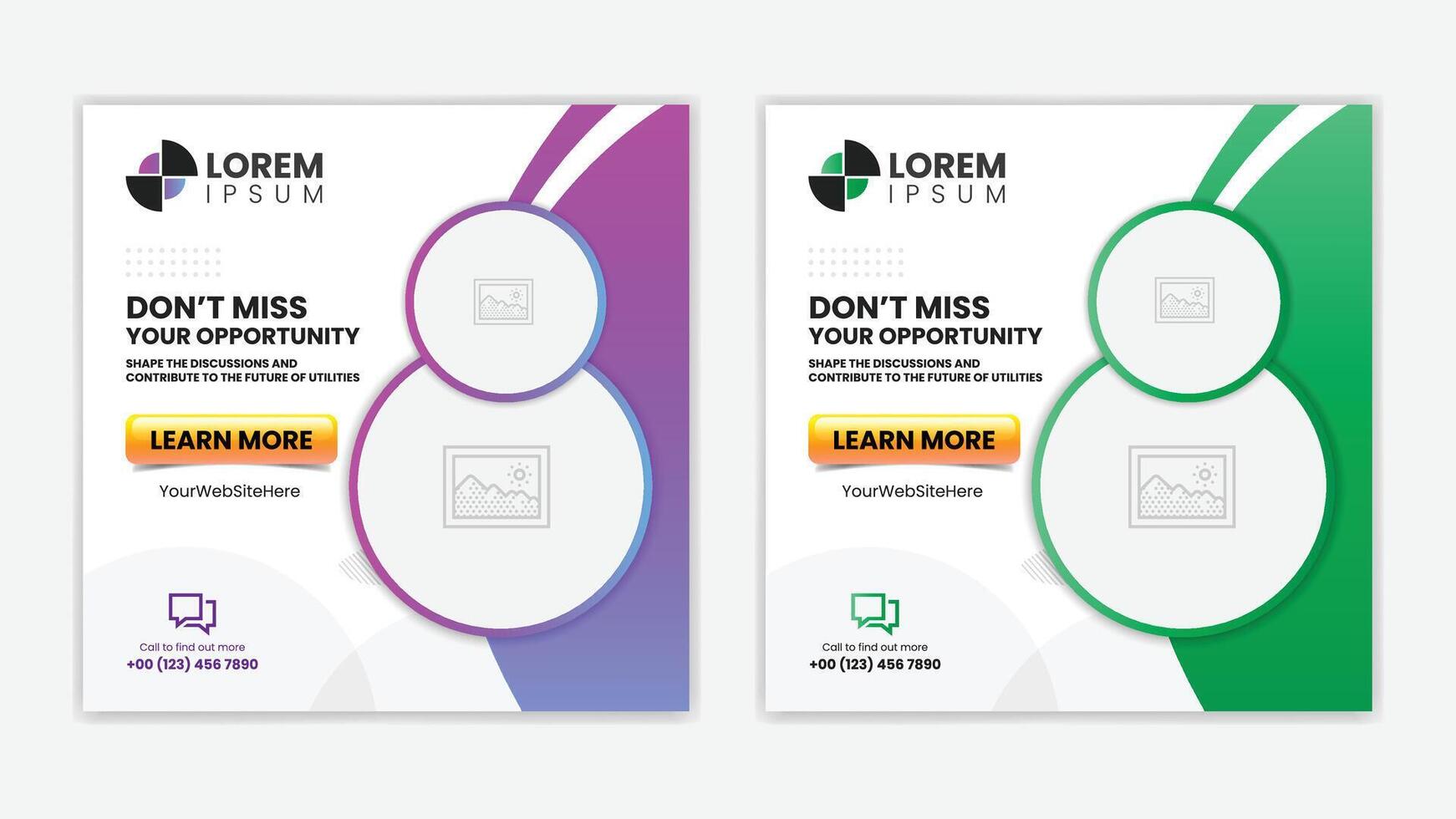 Unique Editable modern Social Media banner Template - Promotional web banner for social media vector
