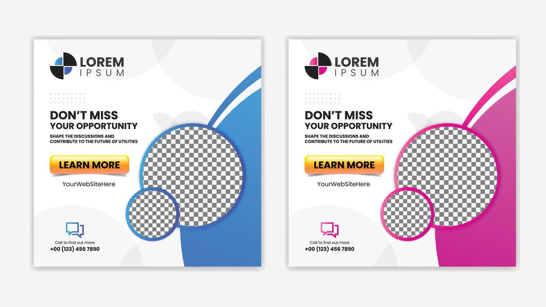 Unique Editable modern Social Media banner Template - Promotional web banner for social media vector