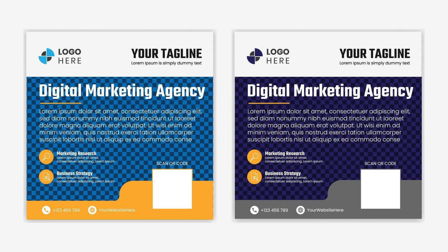 Unique Editable modern Social Media banner Template - Promotional web banner for social media vector