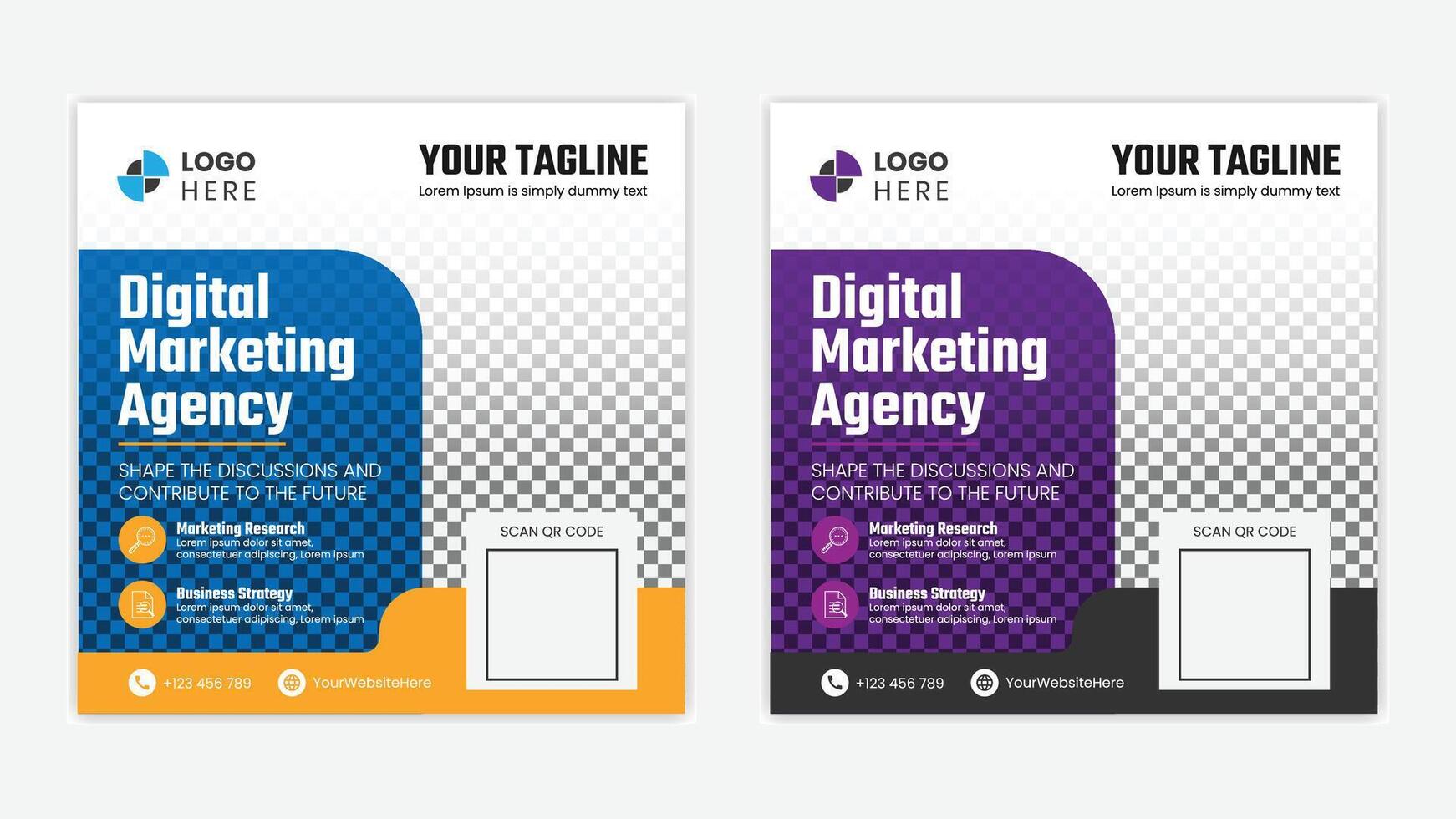 Unique Editable modern Social Media banner Template - Promotional web banner for social media vector